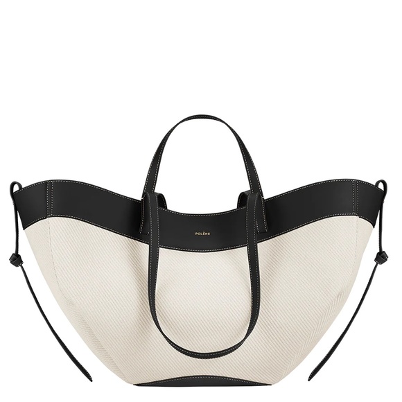 Polene Handbags - Polene Two-Tone Canvas Tote in Cream and Black🖤🤍